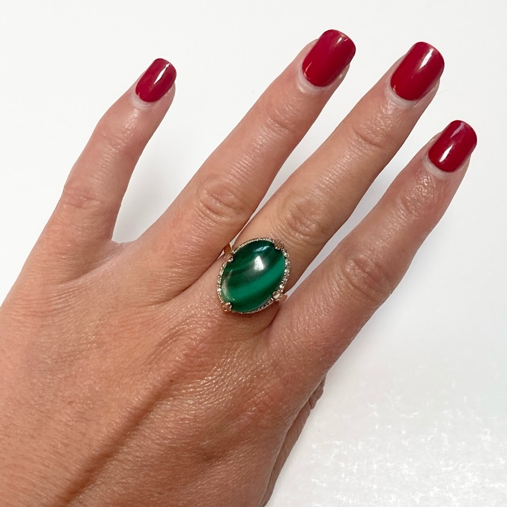 Large Malachite Statement Ring